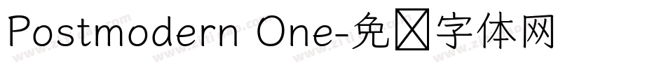 Postmodern One字体转换